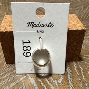 Madewell Polished Silver Wide Band Ring